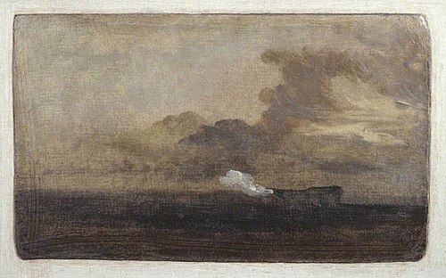 Seascape with Burning Hulk, 1828, Joseph Mallord William Turner
