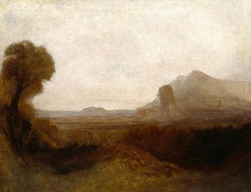 Italian Landscape with a Tower, 1827, Joseph Mallord William Turner
