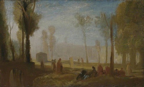Rouen: A View from the Left Bank in the Faubourg St-Sever, 1827, Joseph Mallord William Turner