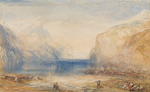 Fluelen- Morning (looking towards the lake), 1845, J. M. W. Turner