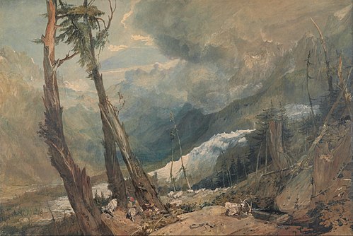 Mer de Glace, in the Valley of Chamouni, Switzerland, 1803, J. M. W. Turner
