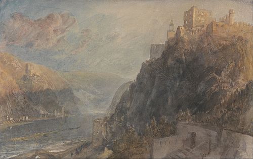 Rheinfels Looking to Katz and Gourhausen, 1817, J. M. W. Turner