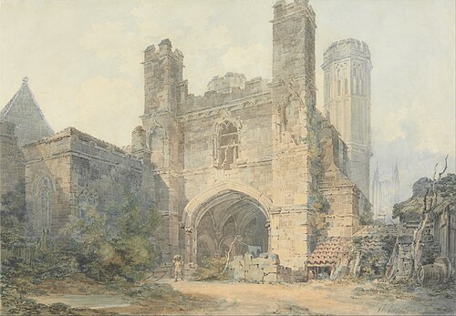 Saint Augustine's Gate, Canterbury, 1793, J. M. W. Turner