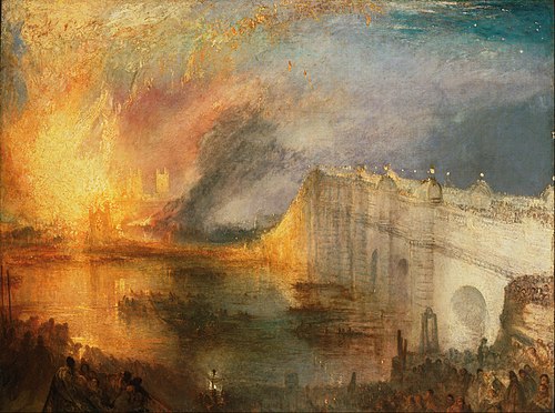The Burning of the Houses of Lords and Commons, 1834, J. M. W. Turner