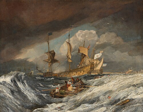 Boats Carrying Out Anchors to the Dutch Men of War, 1804, J. M. W. Turner