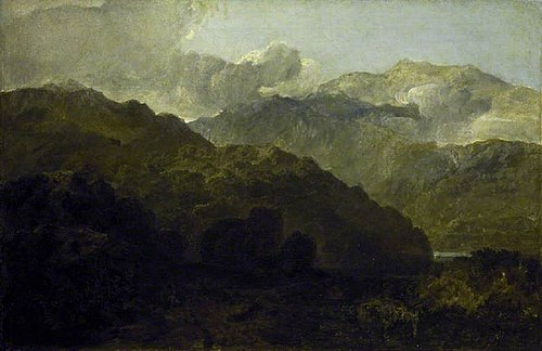 Ben Lomond Mountains, Scotland: The Traveller - Vide Ossian's War of Caros, 1800, J. M. W. Turner