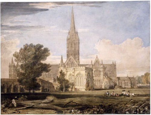 South View of Salisbury Cathedral, 1797, J. M. W. Turner