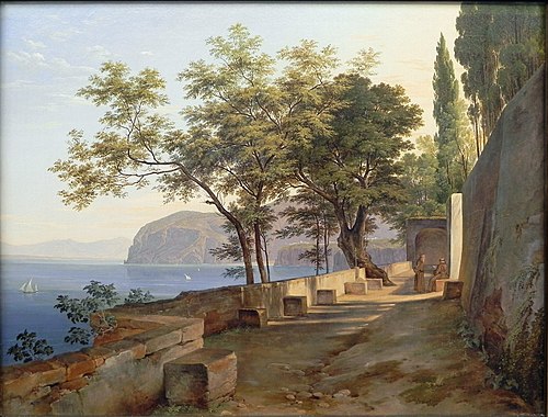Terrace of the Capucin Priory in Sorrento, 1823, Heinrich Reinhold