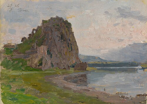 Devín - štúdia k obrazu, 1925, Heinrich Tomec