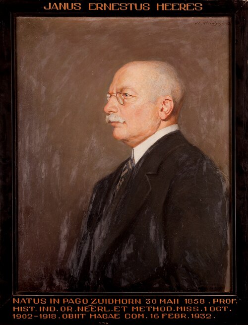 Portret van Jan Ernst Heeres, hoogleraar Geschiedenis van Nederlands-Indië te Leiden, 1932, Jan Kleintjes