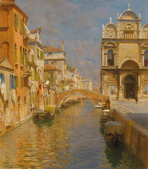 Scuola Grande di San Marco and the Ponte Cavallo on the Rio dei Mendicanti, Venice, , Rubens Santoro