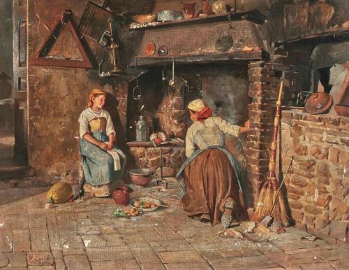 Interior of an Italian Cottage, , Rubens Santoro