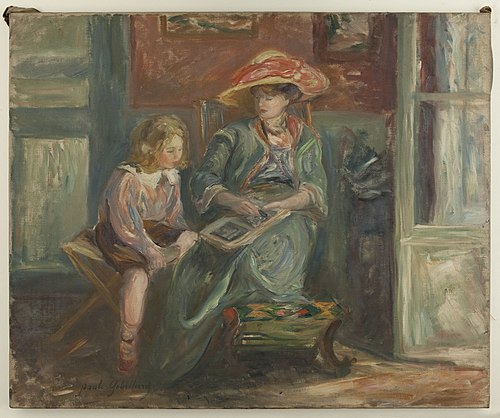 Madame Paul Valéry et son fils Claude, 1910, Paule Gobillard