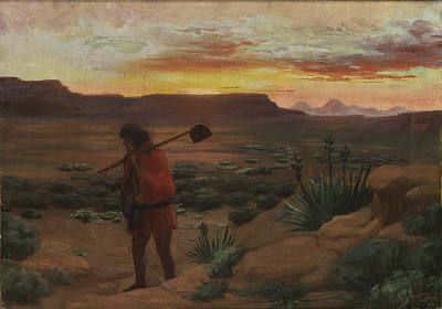 Indian with Hoe, 1906, Kate Cory