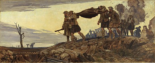 The Stretcher-bearer Party, 1918, Cyril Henry Barraud