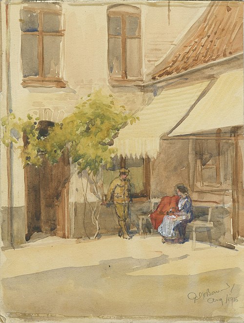 BRASSERIE, STEENVOORD, 1916, Cyril Henry Barraud
