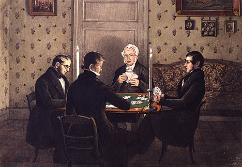Johann Anton Sarg et trois mais jouent aux cartes, , Mary Ellen Best