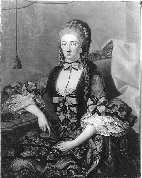 Bildnis einer Dame, wohl Mlle Verneuil, 1764, Johann Wilhelm Hoffnas
