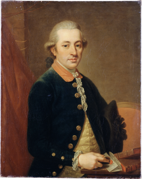 Portrait of Carl Justinian von Holzhausen, 1781, Johann Wilhelm Hoffnas