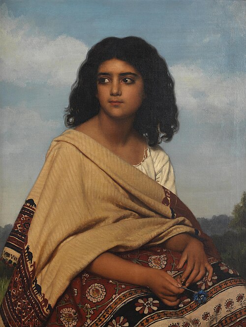 Moza, the Gypsy woman, 1880, Joseph van Lerius