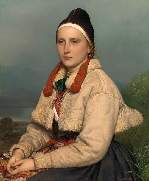 Meisje uit Dalarne, 1859, Joseph van Lerius