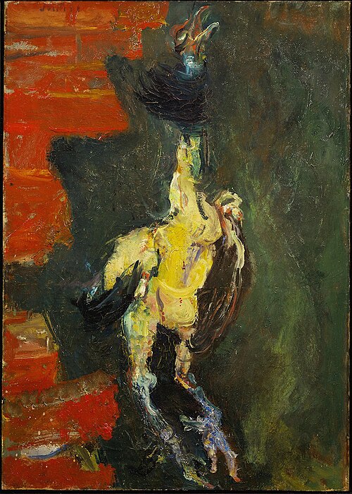 Poulet pendu devant un mur de briques, 1924, Chaïm Soutine