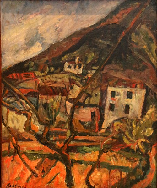 Vue d'un village, Céret en Roussillon, 1919, Chaïm Soutine