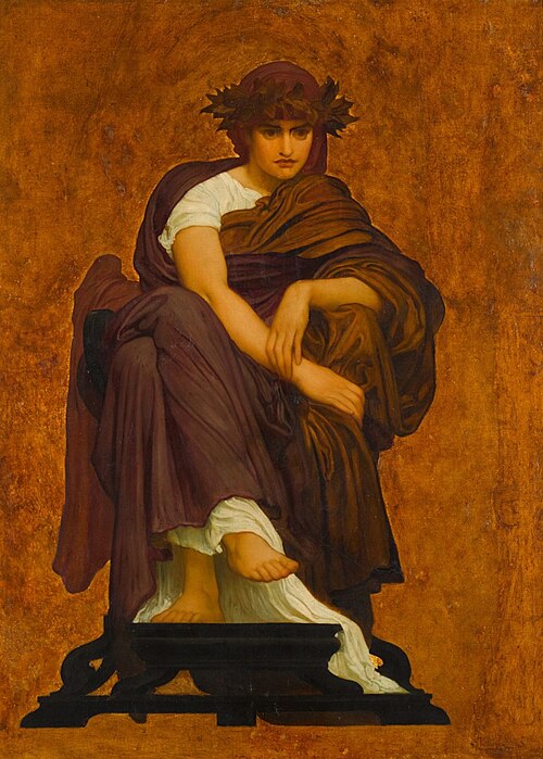 Mnemosyne, Mother of the Muses, , Frederic Leighton