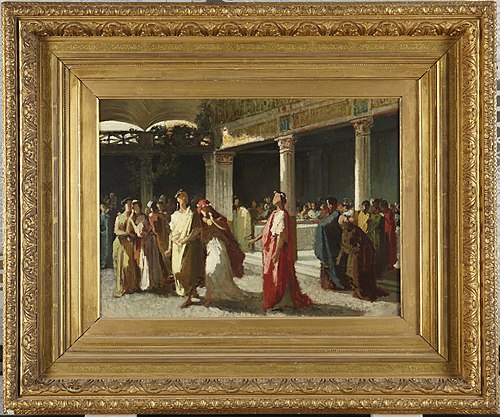 Dramatic Scene in a Court, , Frederic Leighton