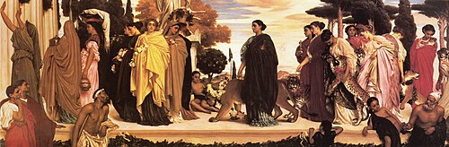 The Syracusan Bride leading Wild Animals in Procession to the Temple of Diana., 1866, Frederic Leighton
