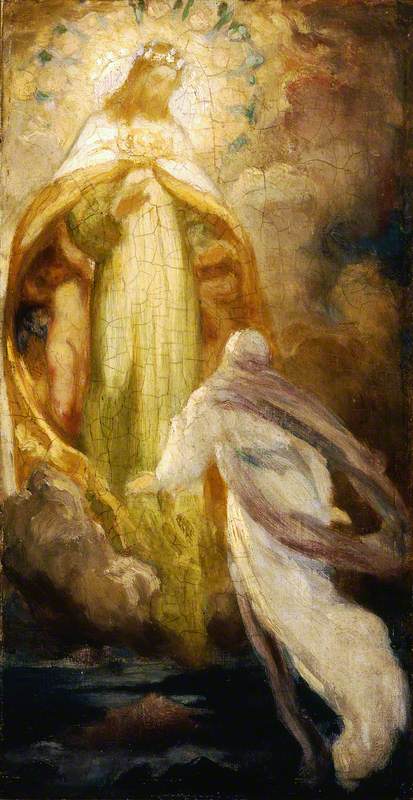 Sketch for 'A Dream', 1860, Frederic Leighton