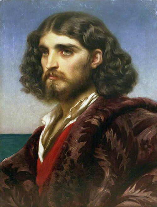Head of an Italian Man, 1864, Frederic Leighton
