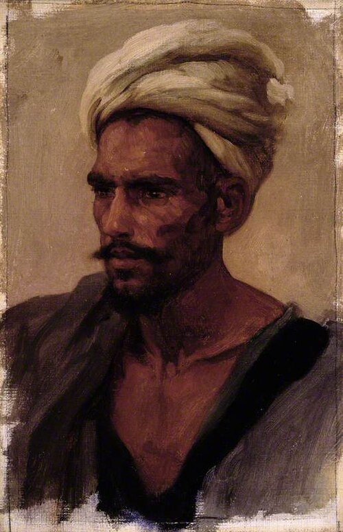 Head of an Arab, 1865, Frederic Leighton