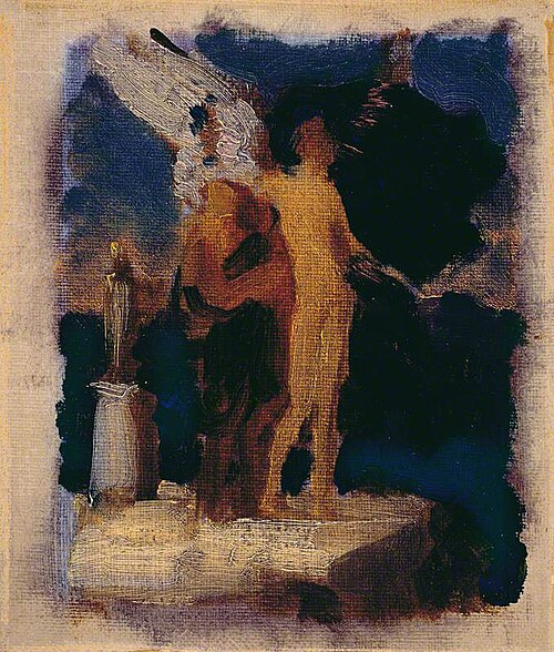 Colour Sketch for 'Daedalus and Icarus', 1869, Frederic Leighton