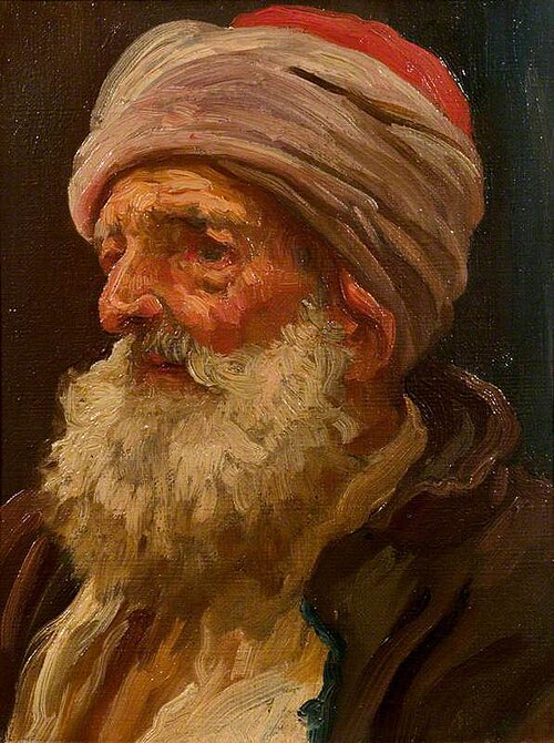Head of an Elderly Arab, 1870, Frederic Leighton