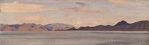 Coast of Asia Minor Seen from Rhodes, 1867, Frederic Leighton