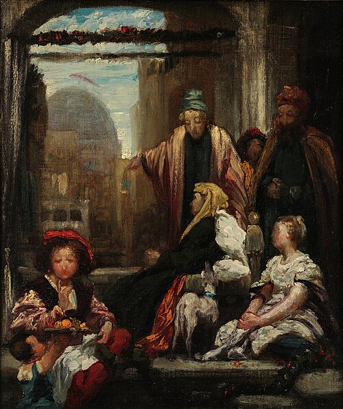 Colour Sketch for 'The Death of Brunelleschi', 1852, Frederic Leighton