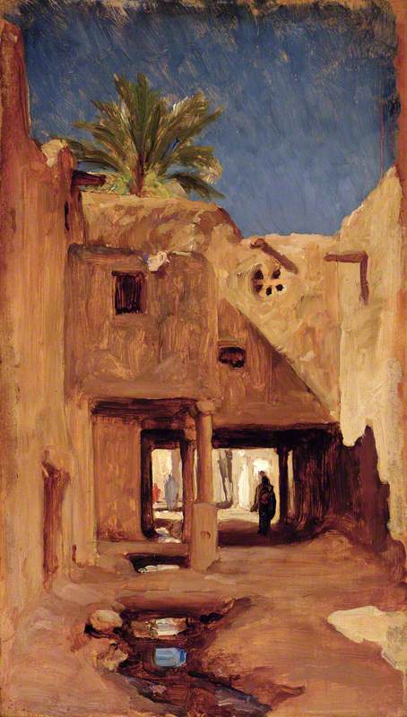 Courtyard in Algiers, 1879, Frederic Leighton