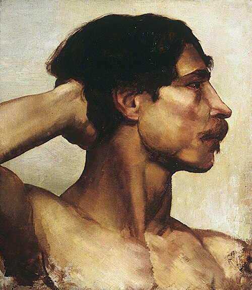 Study of a Male Model, , Frederic Leighton