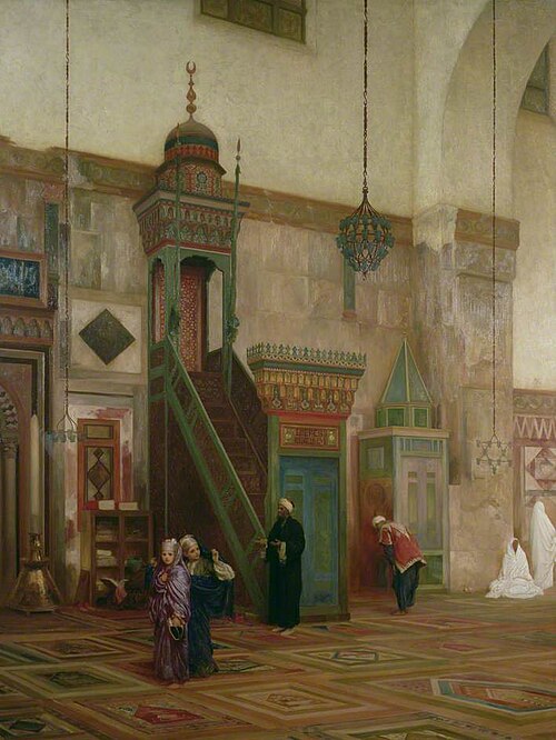 Interior of the Grand Mosque, Damascus, 1874, Frederic Leighton