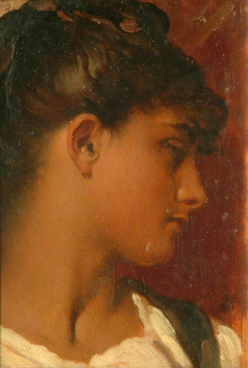 Female Head, , Frederic Leighton