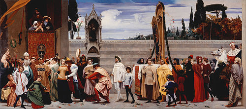 La Madone de Cimabue portée en procession à Florence, 1854, Frederic Leighton