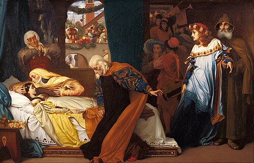 The feigned death of Juliet, 1858, Frederic Leighton