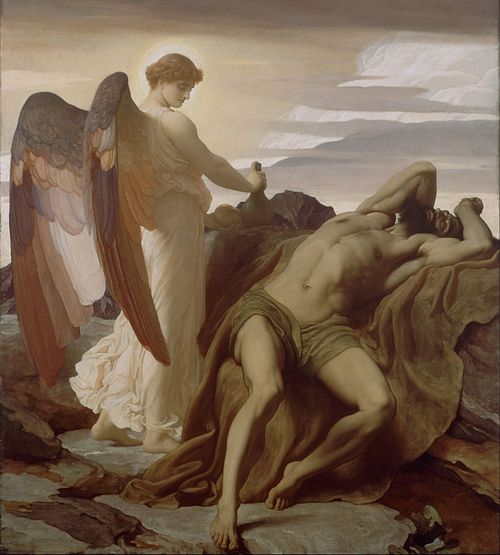 Elijah in the Wilderness, 1877, Frederic Leighton