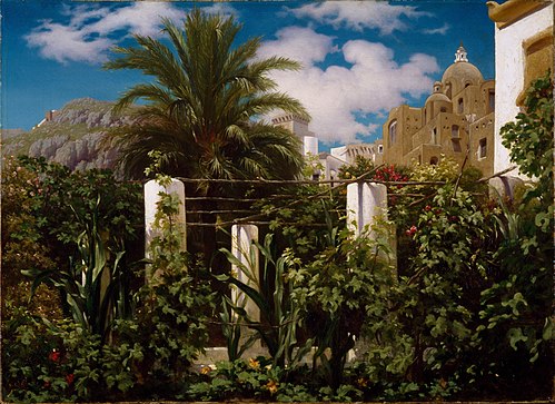 Jardin dans une auberge, Capri, 1859, Frederic Leighton
