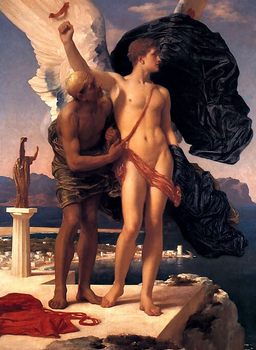 Icarus and Daedalus, 1869, Frederic Leighton