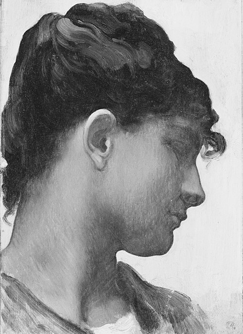 Head of an Italian Girl, 1856, Frederic Leighton