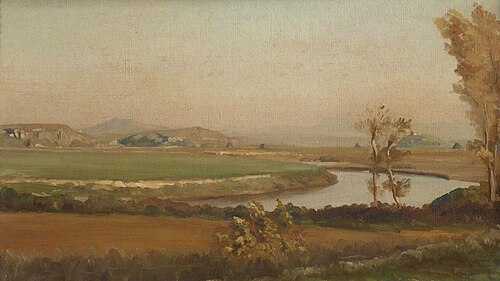 River Landscape, probably in Italy, 1859, Frederic Leighton