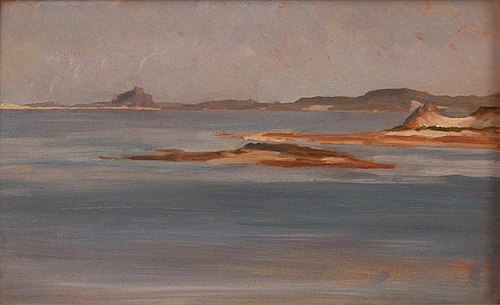 Bamburgh Castle, Northumberland, 1884, Frederic Leighton