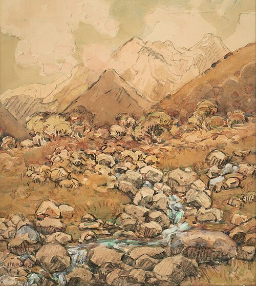 View of Mount Cook, 1930, Margaret Stoddart